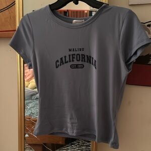 Blue Malibu, California baby tee